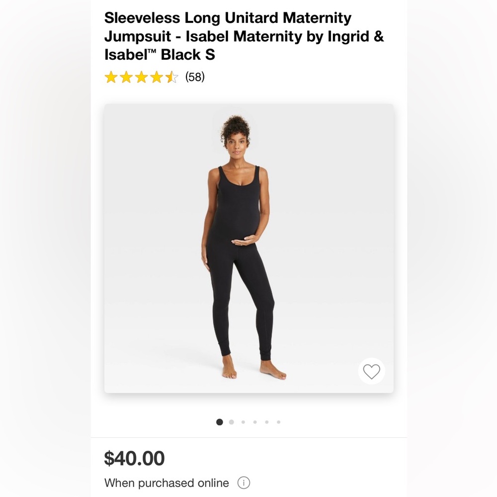 Ingrid & Isabel Maternity Unitard Small